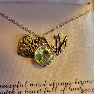 Kohl's Charming Inspirations Pendant & Charms ~ Swarovski Crystal ~ Heart ~ NIB